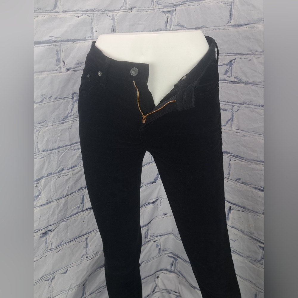 Citizens of Humanity COH Rocket High Rise Skinny Black Velour Corduroy Size 25 - Picture 13 of 16